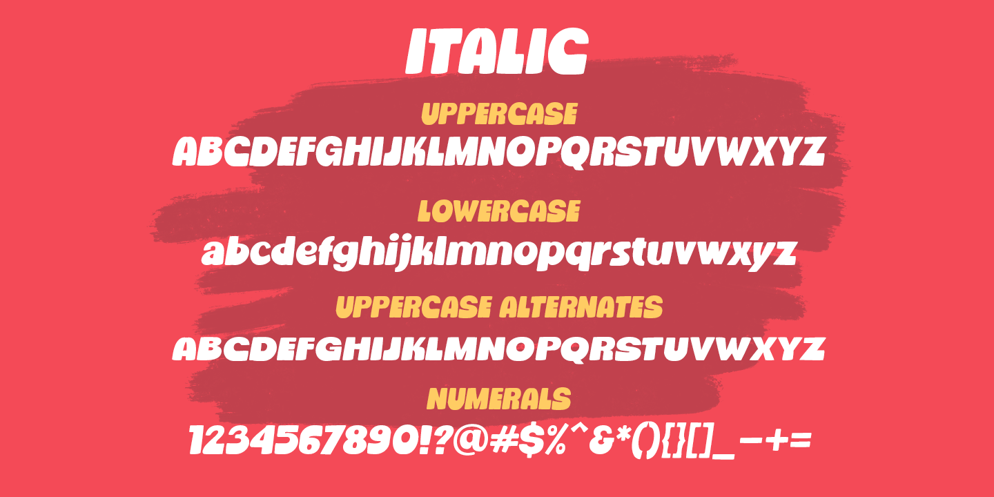 Przykład czcionki Mansheen Italic